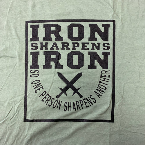 Iron Sharpens Iron (T-Shirt) Olive/Black