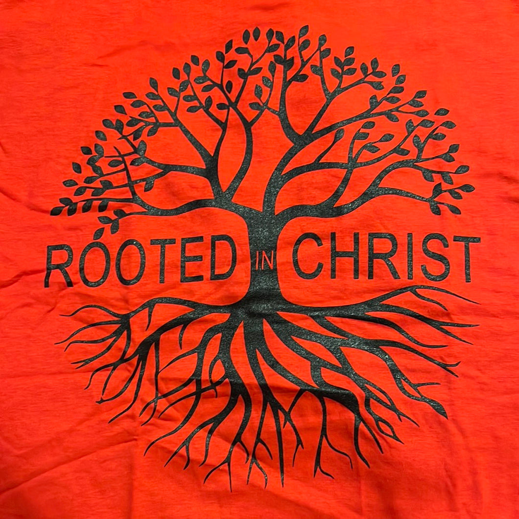 Rooted in Christ (T-Shirt) Red