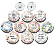 Load image into Gallery viewer, 10-piece Bible Verses Snap Buttons for Bracelets
