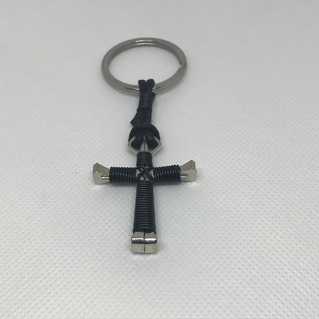 Cross of Nails Keychain (Black)