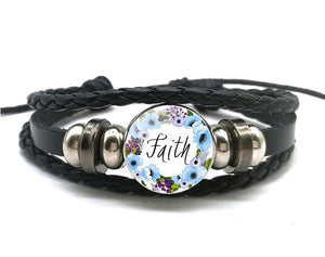 Faith - Snap Jewelry Charm Bracelet