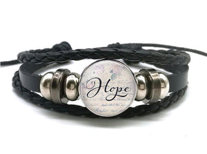 Hope - Snap Jewelry Charm Bracelet