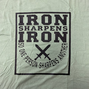 Iron Sharpens Iron (T-Shirt) Olive/Black