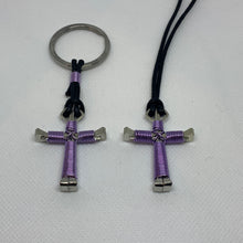 Load image into Gallery viewer, Cross of Nails Necklace and Keychain Combo (Multiple Color Options)