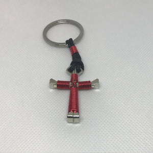 Cross of Nails Keychain (Red)