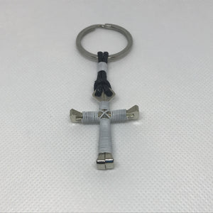 Cross of Nails Keychain (White)