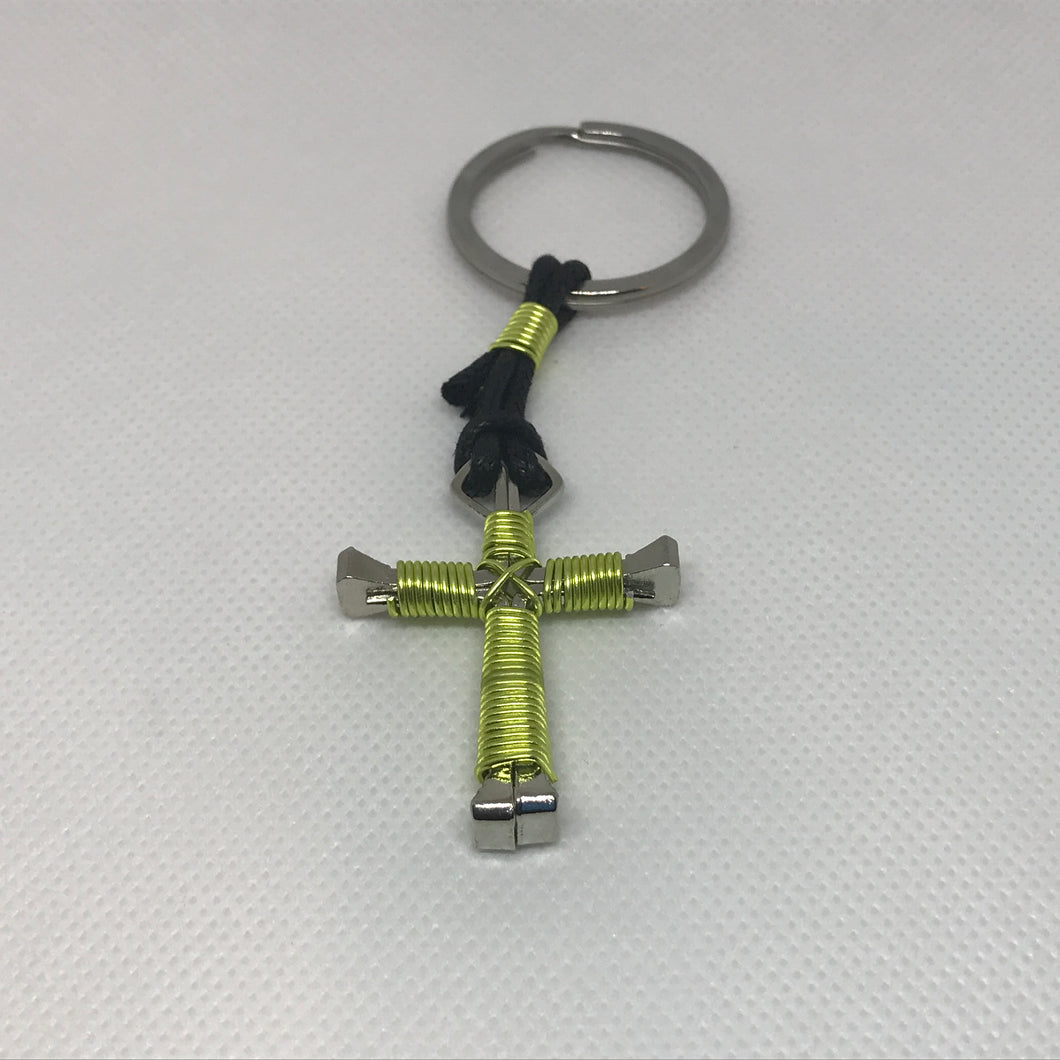 Cross of Nails Keychain (Yellow)