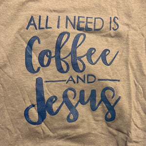 Coffee and Jesus (T-Shirt) Purple/Blue