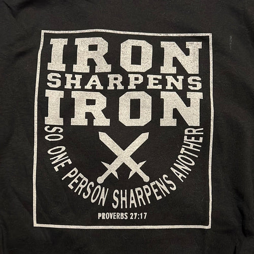 Iron Sharpens Iron (T-Shirt) Black/White