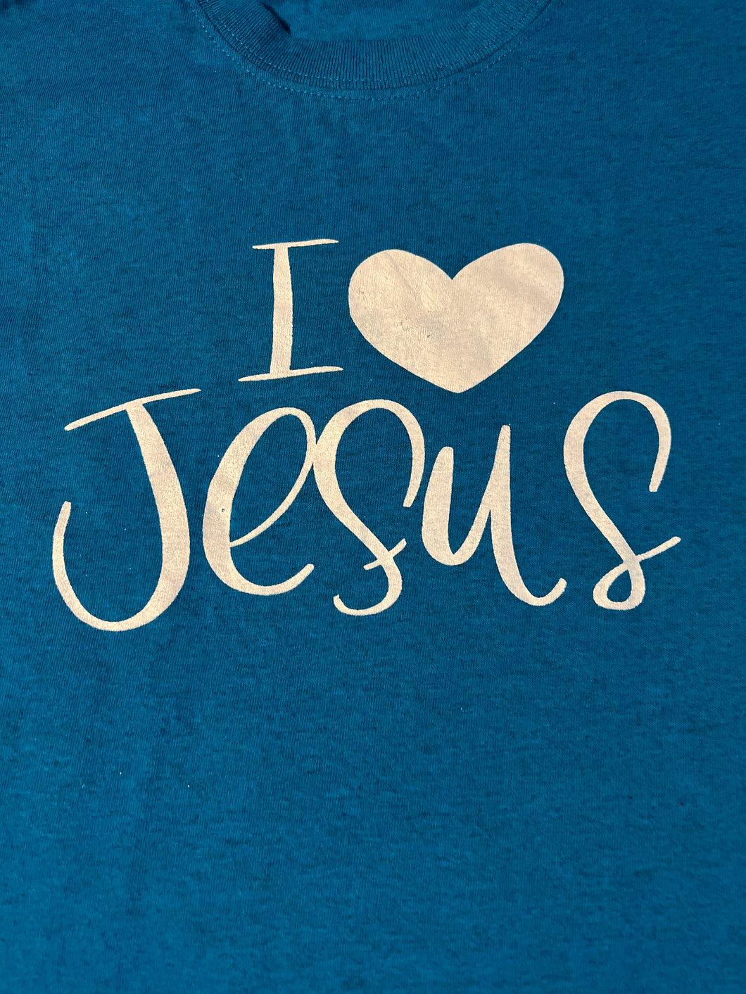 I Heart Jesus (T-Shirt) Blue