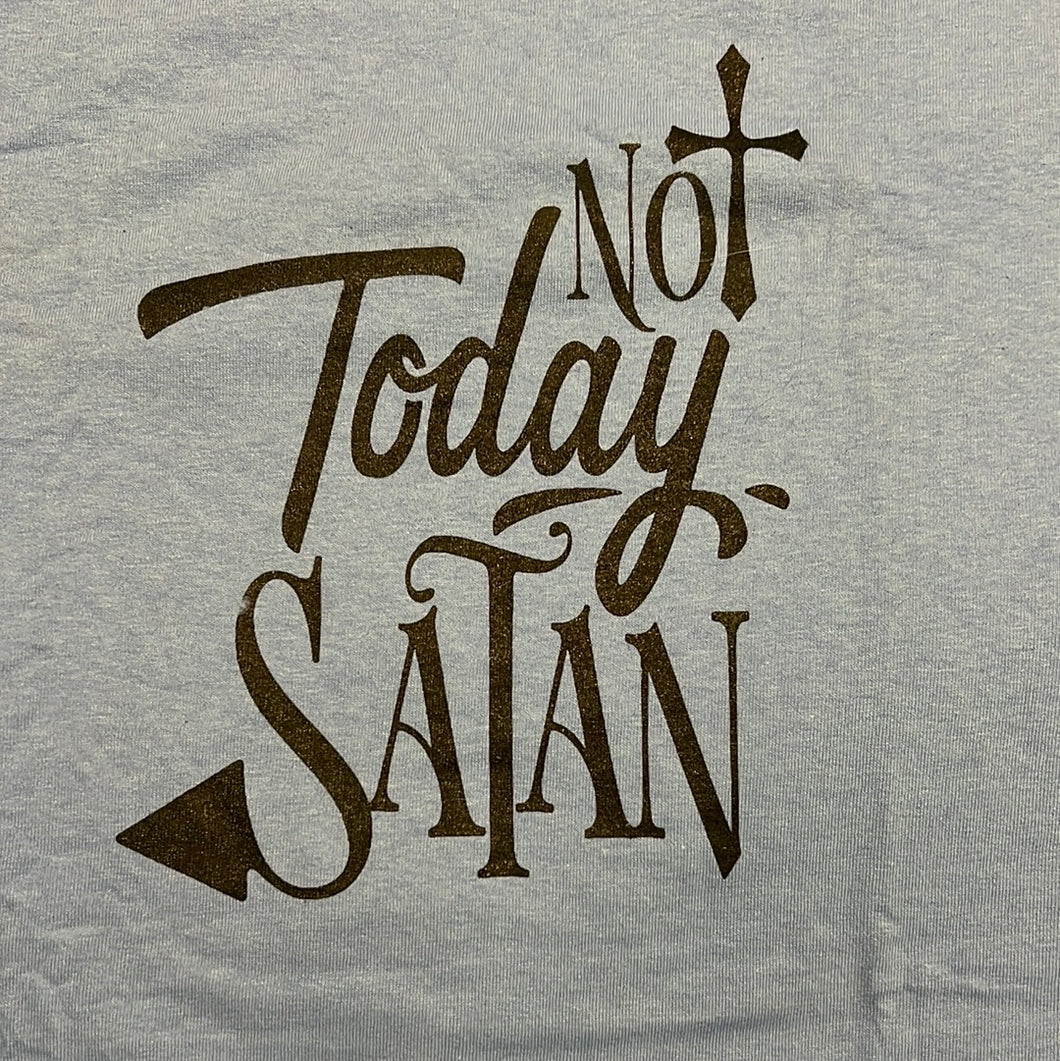 Not Today Satan (T-Shirt) Light Blue