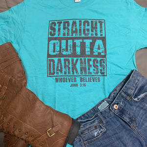 Straight Outta Darkness (T-Shirt) Scuba/Black